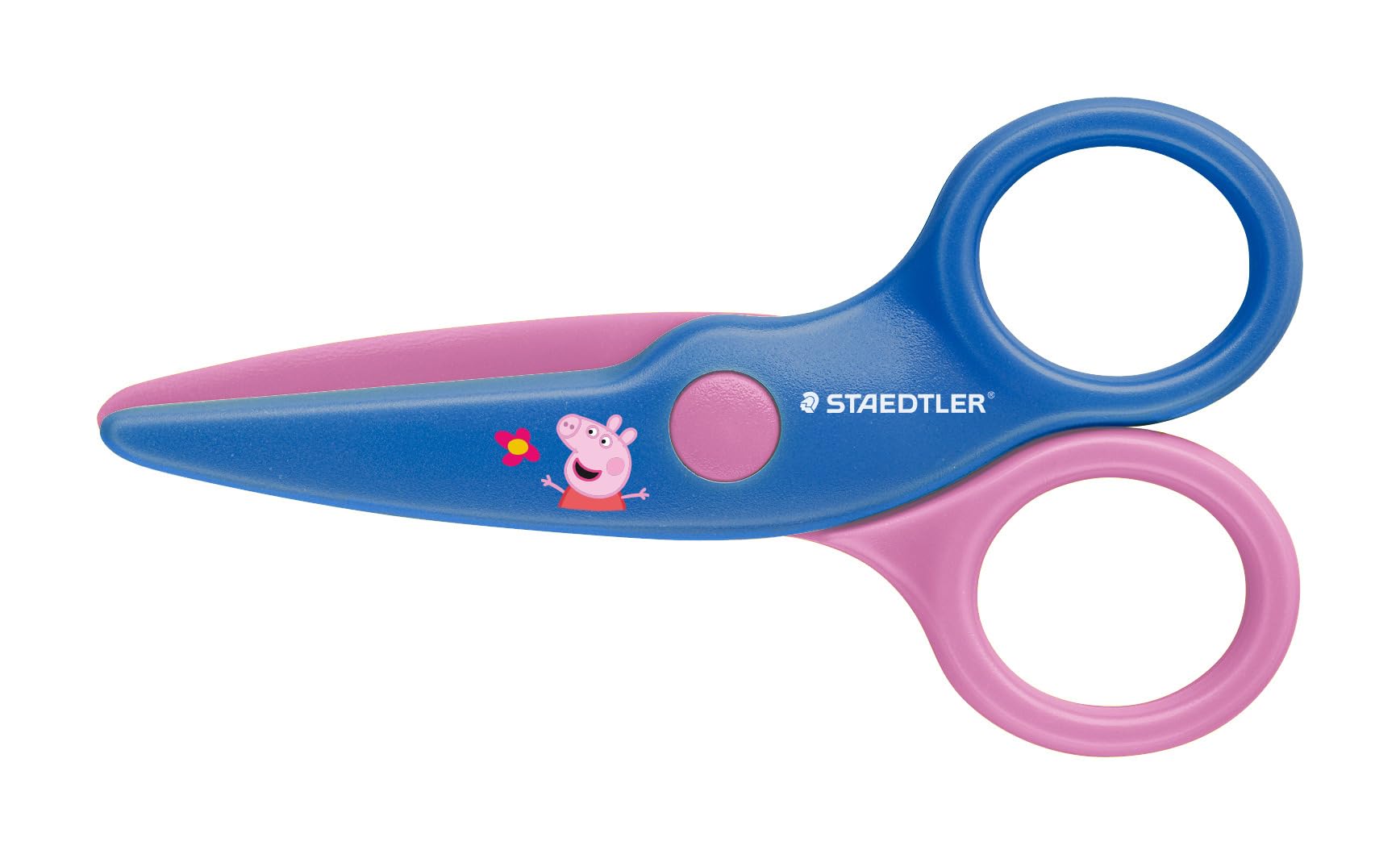 STAEDTLER Noris Junior Forbici per Bambini Peppa Pig – con Punta Arrotondata per i Primi lavoretti creativi – Forbici compatte per Le Piccole Mani