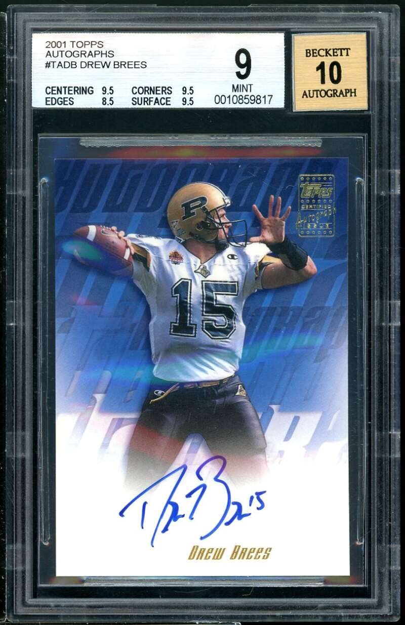 Amazon.com: Drew Brees Rookie Card 2001 Topps Autographs #TA-DB