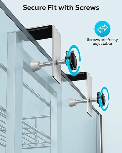 Vista 11 de Nieifi Estante organizador de despensa para ducha sobre la puerta con ganchos confiables, organizador de ducha resistente para colgar, estante