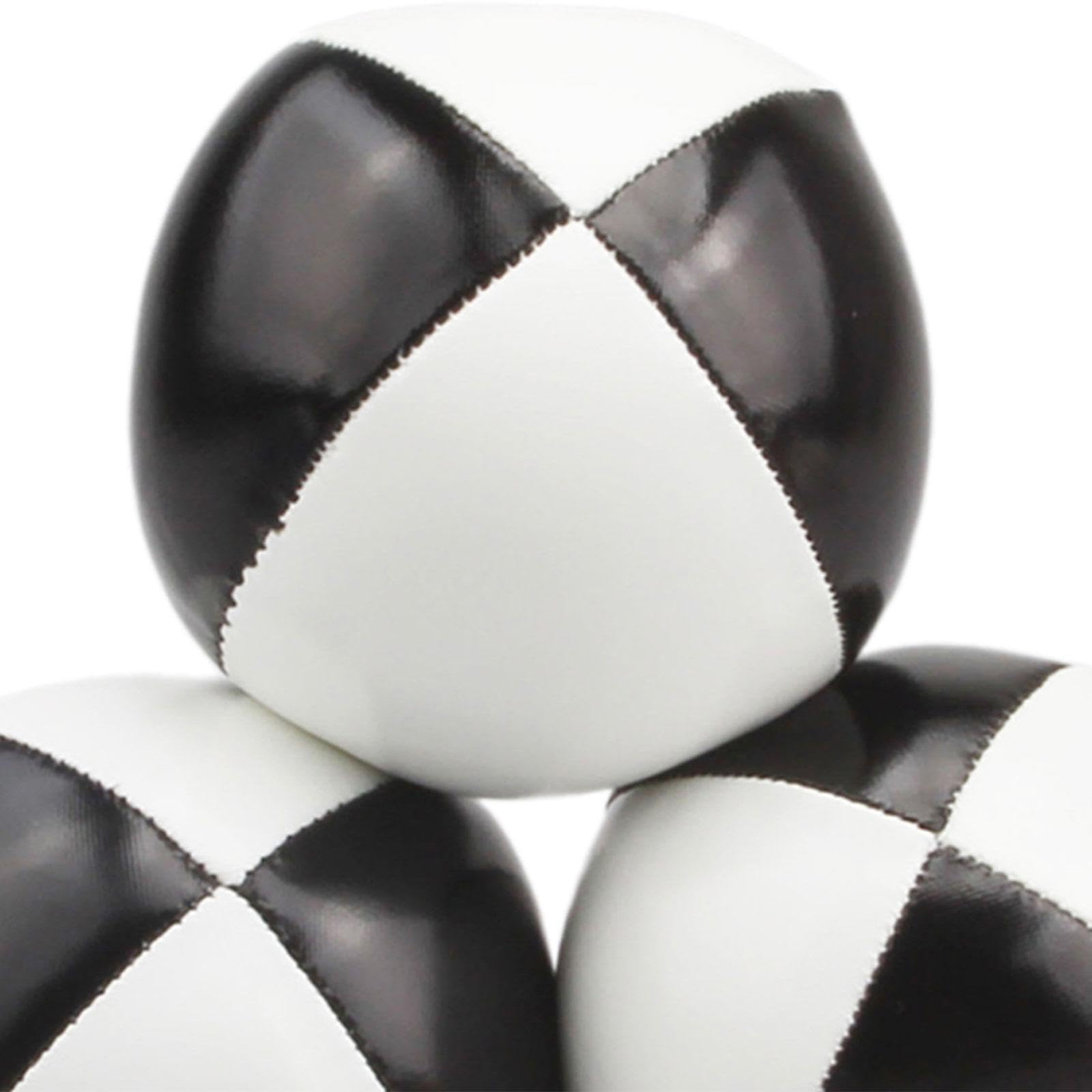 Set di 3 Palline da per Principianti E Professionisti, in Morbido Materiale PU, con Custodia Facile da Riporre. Adatto per L'allenament, Nero Bianco