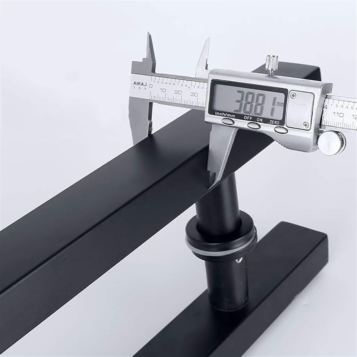 Black Glass Door Handle Thick Stainless Steel Square Tube Wooden Door Barn Door Sliding Door Handle-Easy to Install,9 Sizes (Size : 800x600mm)