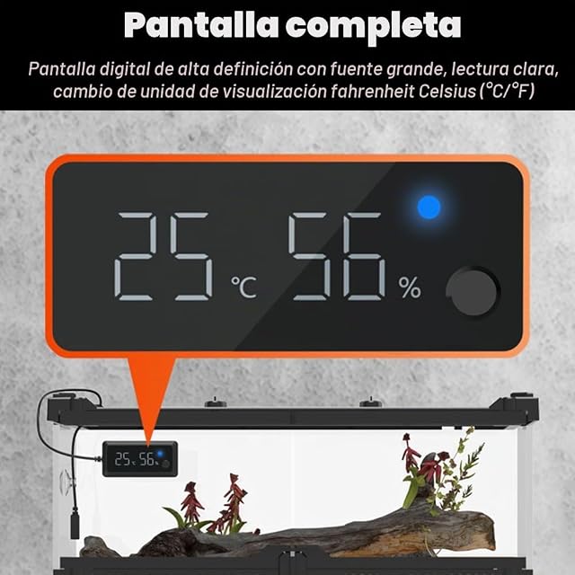 Foto 2 de 7 de Termómetro e higrómetro para reptiles, mini termómetros LCD