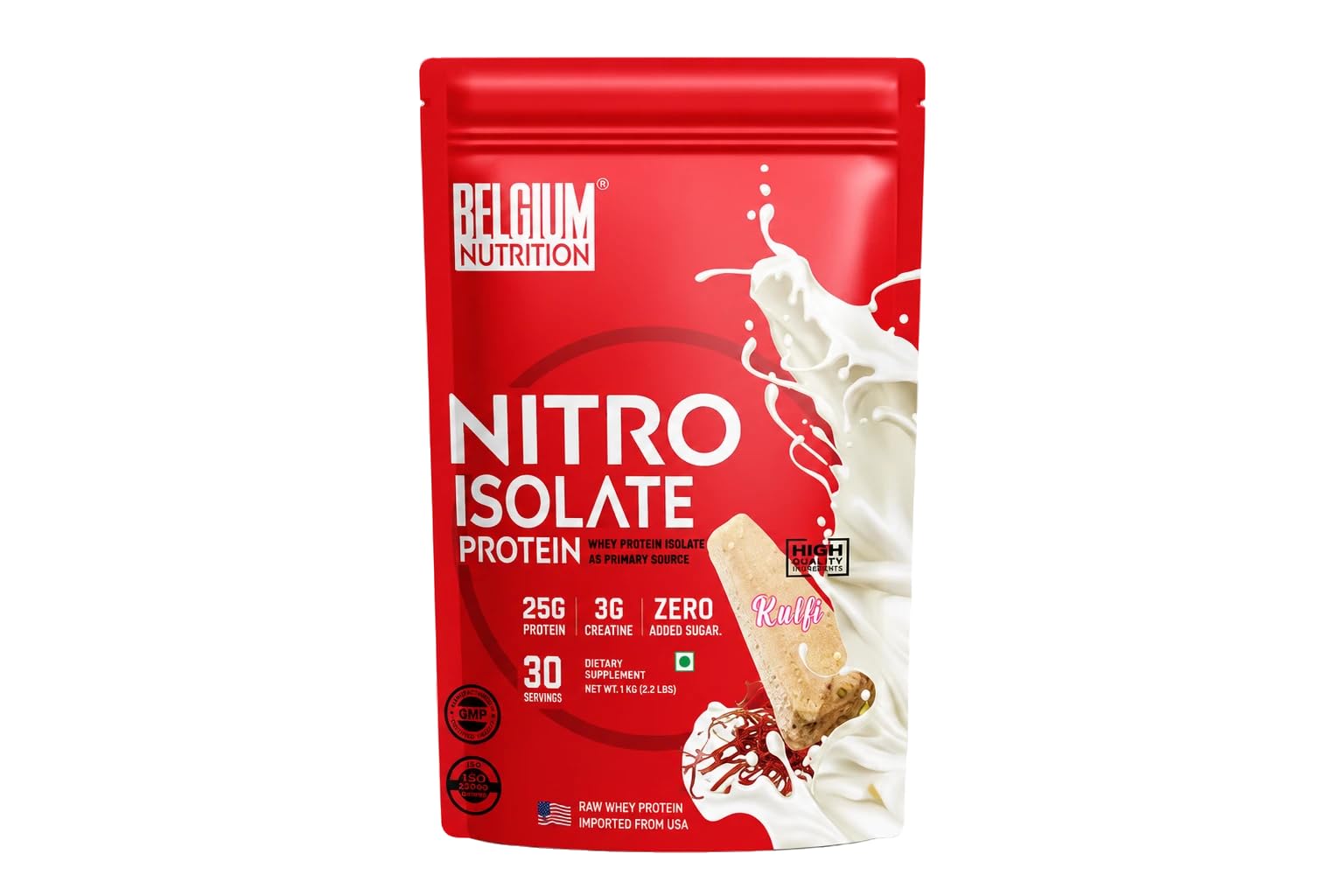 Nitro Isolate Whey Protein Isolate | 25g Protein + 3g Creatine Monohydrate Per Serving | Zero Added Sugar | Fast Absorbing Protein Powder for Lean Muscle Growth, Recovery & Strength | Kulfi | 1kg | 30 Servings-image-12