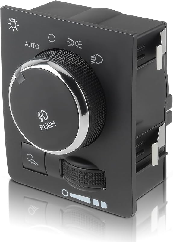 Interruptor do farol com comando de faróis de neblina CARBBIA para Ram 1500, 2500, 3500, 4500 e 5500 – 1 unidade