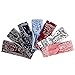 Nizirioo 6 Stück Haarband Damen Boho - Bogen Bandana Knoten Kopftuch Damen Vintage Stirnband Elastische Haarbänder, Retro Blume Gedruckt Haarband für Frauen Mädchen Sport Yoga