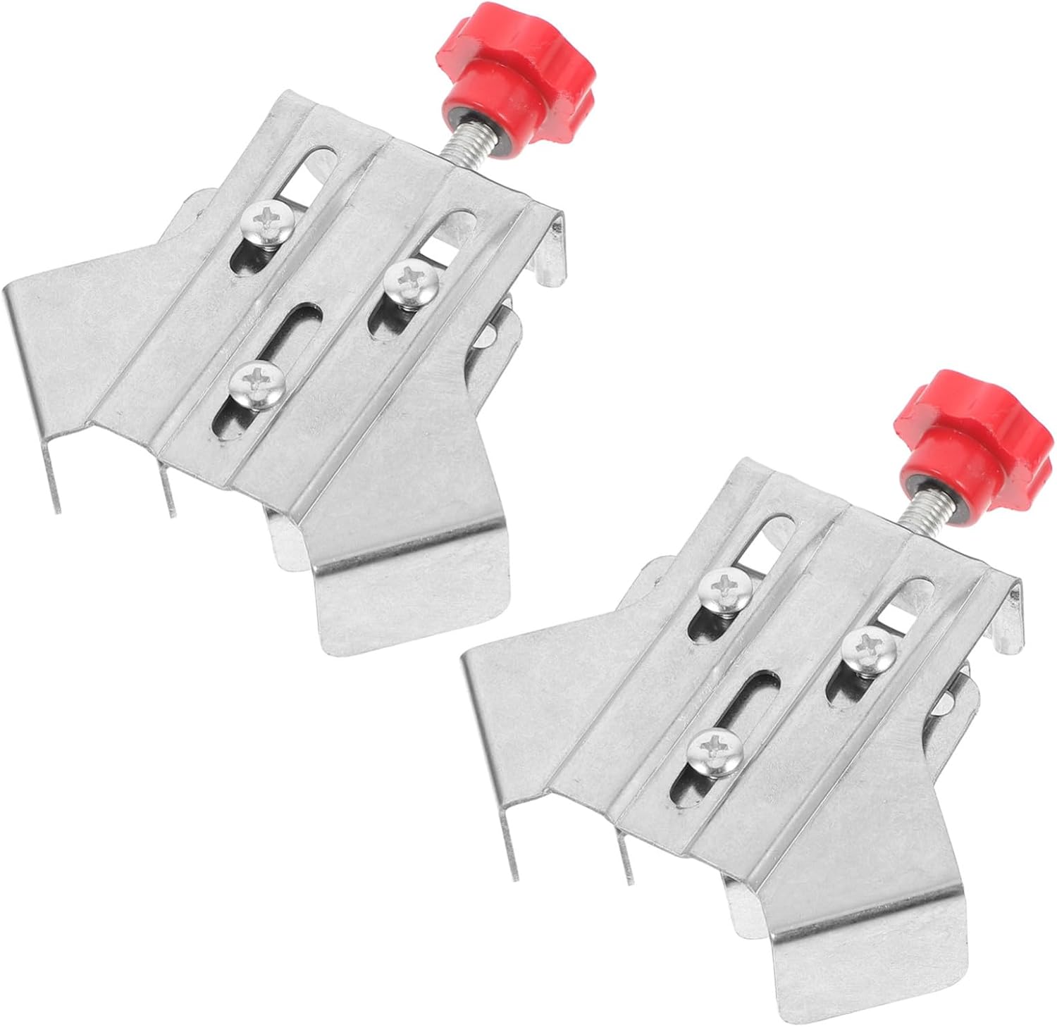 2pcs Quick Locking Right Angle Corner Clamps for Woodworking Adjustable Swing Jaw Stainless Steel Clamping Tool with Single Handle Multipurpose Corner Clips for Frames and DIY