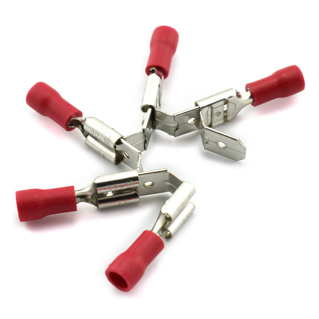 DZS Elec 30pcs A.W.G 12-10 16-14 22-16 Crimp Connector Kit PVC Semi-Insulated Piggy Back Spade Quick Splice Male/Female Wire Terminals