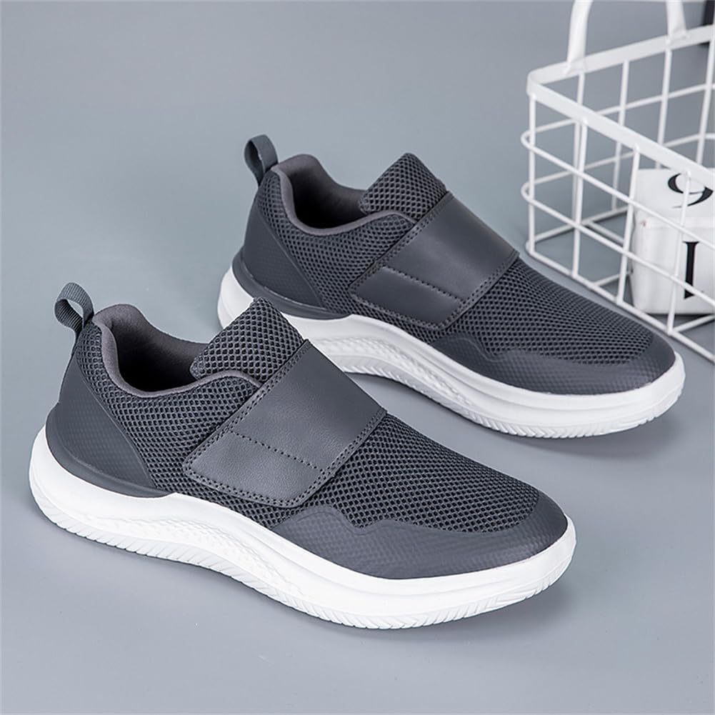 LEADER SHOW Men's Casual Walking Shoes for Swollen Feet Comfortable Lightweight Adjustable Sneakers - Image 3