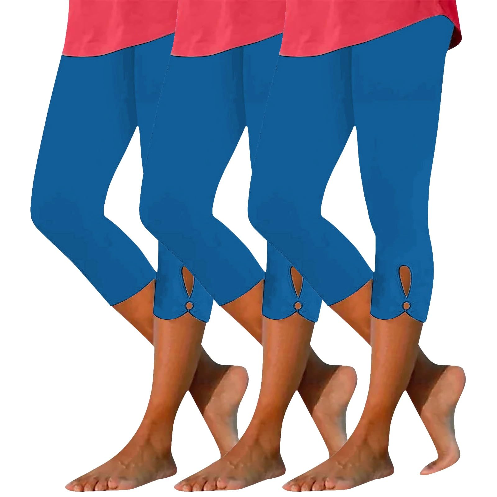 3/4 Leggins 3D Anticellulite Pantaloni Capri Sportivi Donna Push Up Cellulite Compressione Graduata Pantaloncini Tuta Donna Semplice e Versatile