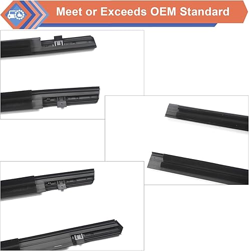 Vista 4 de ZONFANT 4 unidades de cinturón de sellado para ventana de puerta exterior de automóvil compatible con Honda Vehicle Civic 4 puertas Sedan 2016-2021