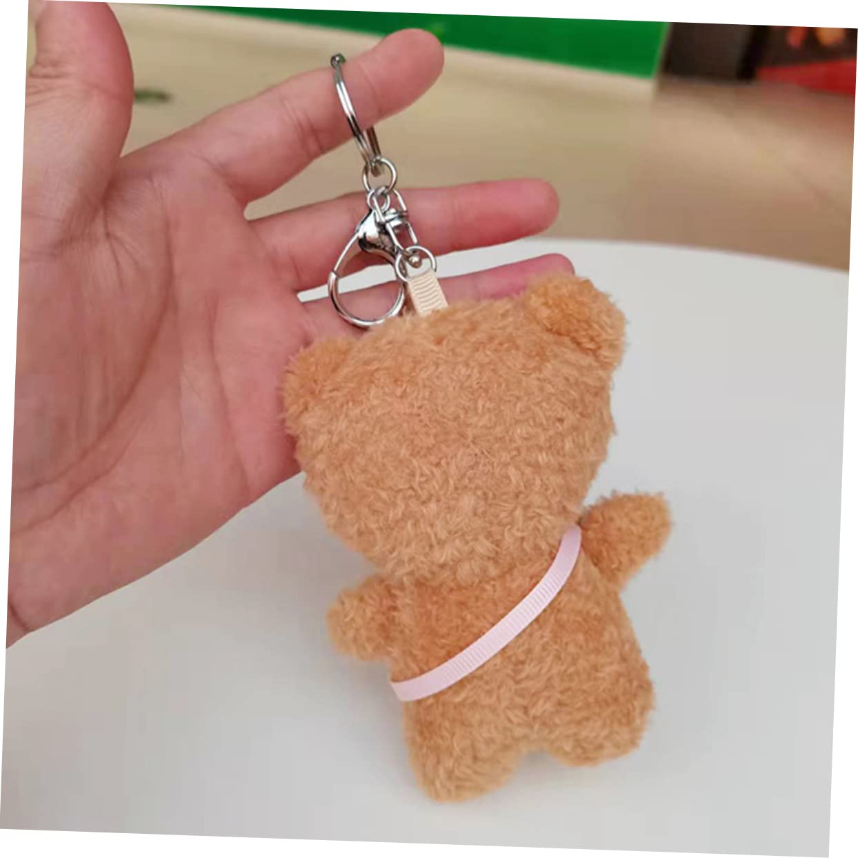 BESPORTBLE Ciondolo Orsetto Di Peluche Carino Mini Cartone Animato Chiave Cose Portachiavi Ciondoli Per Zaino Per Ragazze Keeychain Creativo Decorazioni Per Zaini Lega