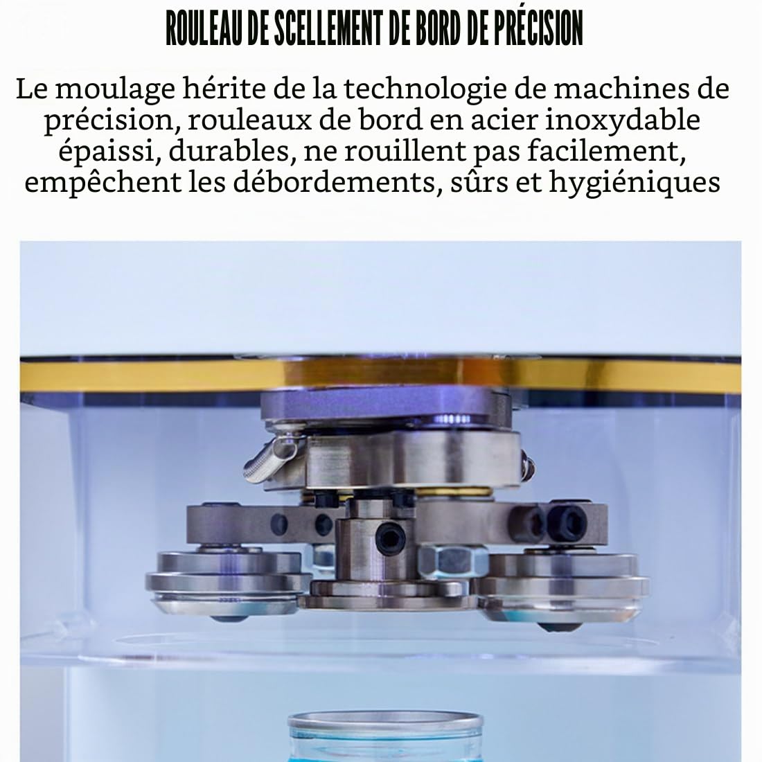 Machine à Sceller Les Canettes Automatique, Machine à Sceller Les Gobelets Automatique Commerciale 140 W, Scelleuse De Gobelets en Verre Et en Plastique avec Compteur, Diamètre 2,17 Po