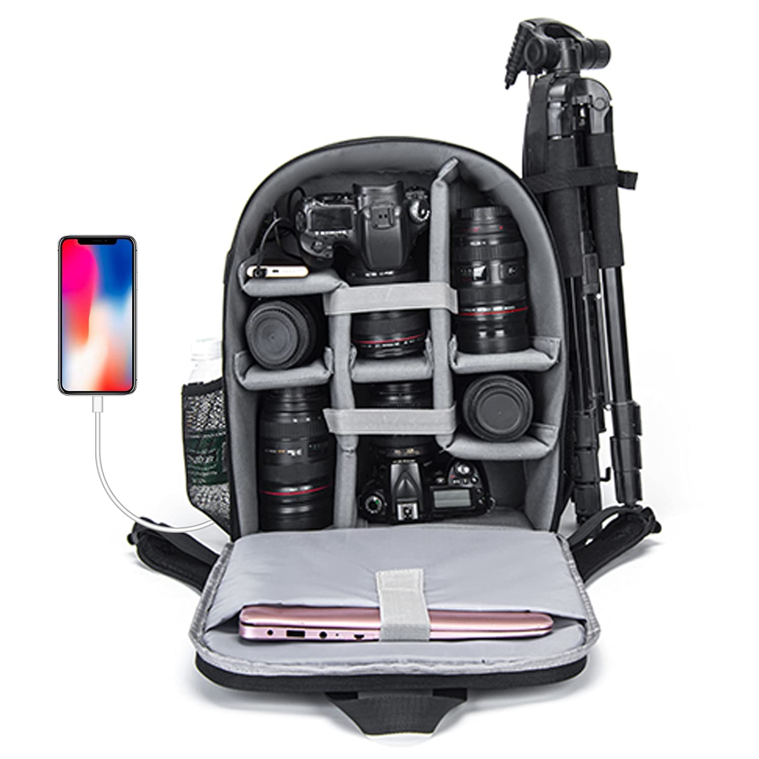 CADeN Camera Backpack Bag Professional for DSLR/SLR Mirrorless Camera Waterproof, Camera Case Compatible for Sony Canon Nikon — Amazon image 16
