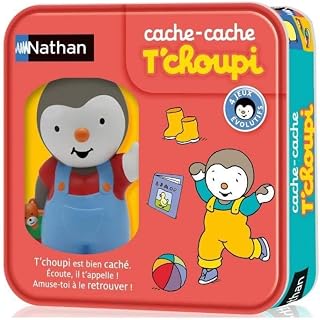 Nathan - Cache Cache Tchoupi - Electronic game with talking figure - Educational and evolving - Listen, have fun and find T-choupi - 4 games - For children aged 1 to 5