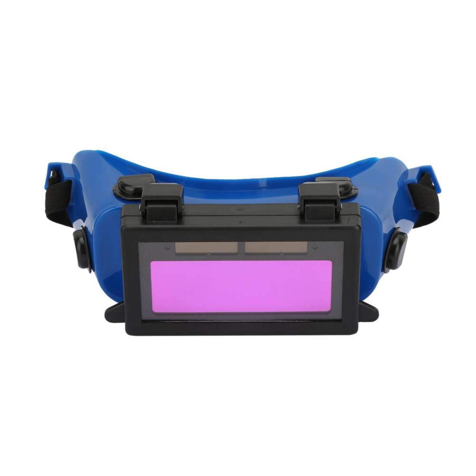 Schweißerbrille, Solar Auto Verdunkelung Augenmaske Schweißerbrille Schweißer Augenschutzbrille Für Baustelle, Elektroschweißen(Blau)
