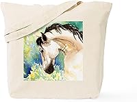 Vista 21 de CafePress Barn Stuff - Bolsa de compras de lona beige natural reutilizable para caballos