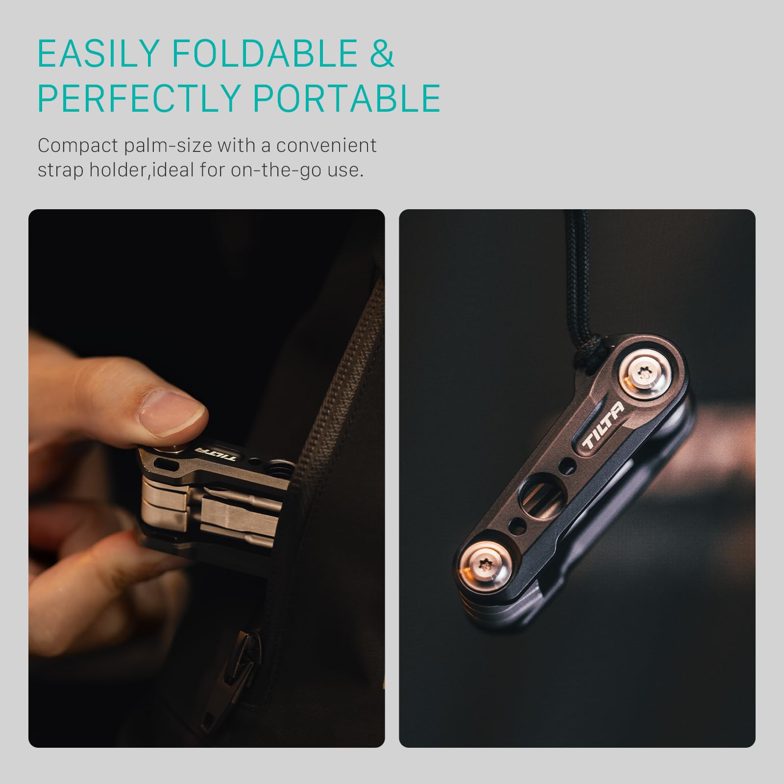 Tilta Multi-Functional Mini Tool Kit, 6 in 1 Folding Tool Set including 6 Specifications Wrenches - Image 3