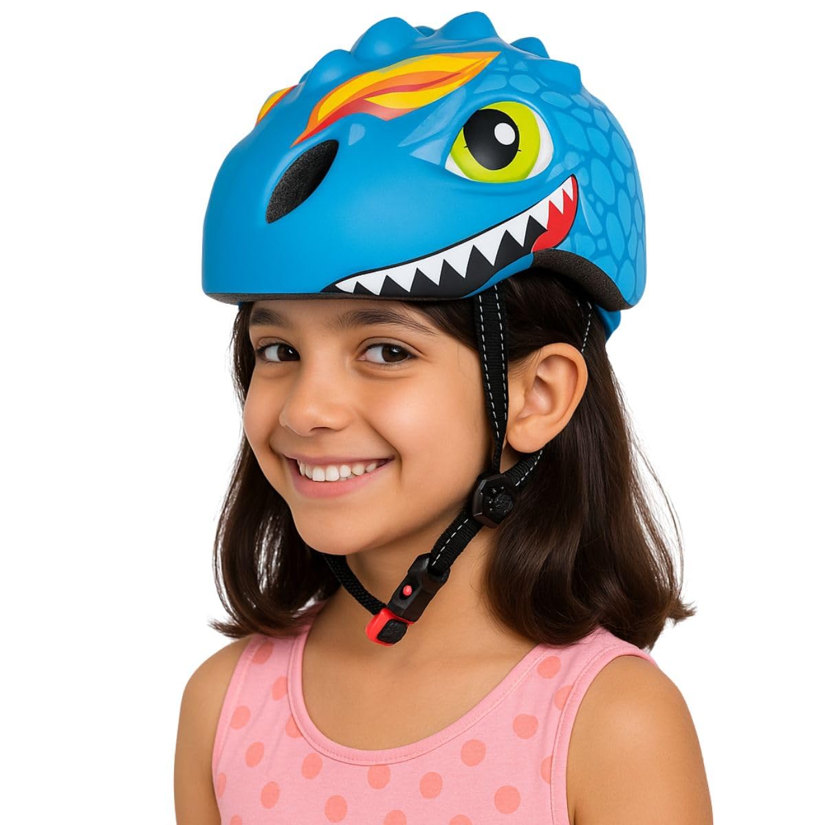 Jern 3D Dinosaur Kids Bicycle Helmet Adjustable Strap, Small Size (Blue) (3-8 Year)-image-25
