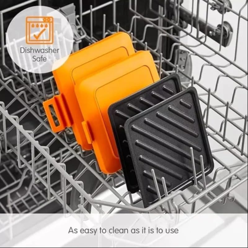 Miniatura 6 de Parrilla sándwich de microondas, tostadora para microondas, sandwiches para microondas, prensa para microondas para pan, queso, sándwich, carne a la