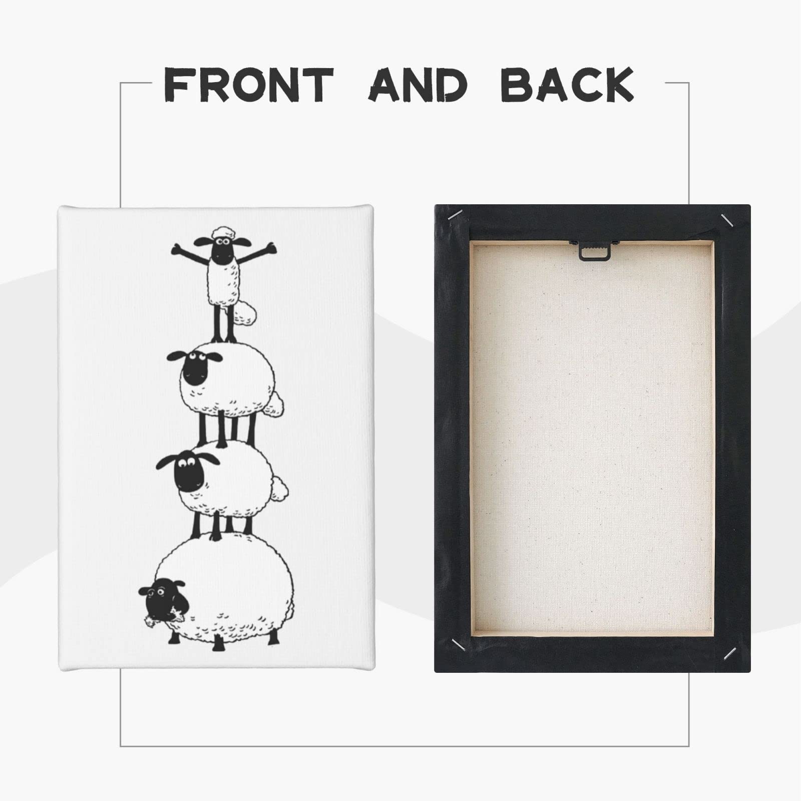 Amazon.co.jp: フレーム無し絵画 ひつじ ショーン アートパネル 装飾画