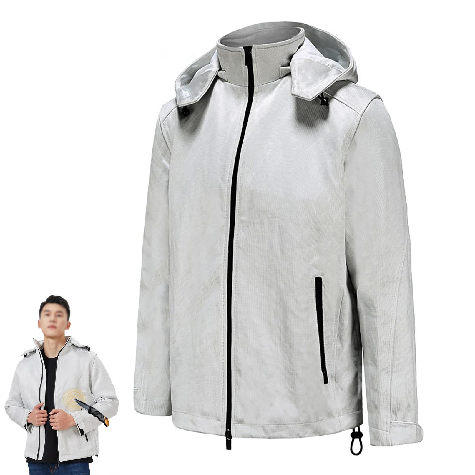 Pounjsd Unisex Gray Anti Stab Vests Slash Proof Clothing Uk Bulletproof Vest Covert Stab Vest Knife Protection Vests Stab Proof Jacket Level 5 Stab Resistant Clothing Lightweight & Breathable 2XL