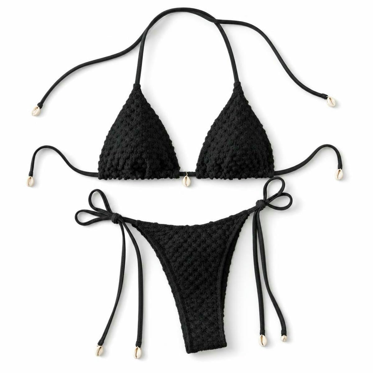 Conjunto de Bikini Push up de Concha de Poliamida