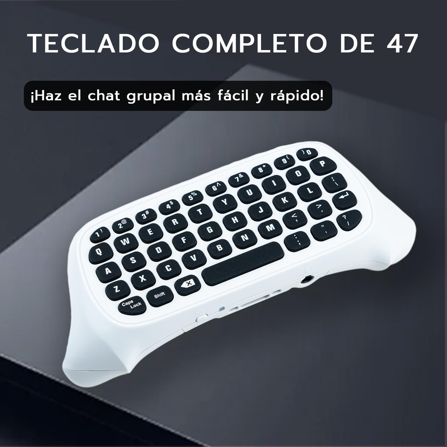 Mcbazel Teclado portátil inalámbrico 2.4G Mini para Xbox Series X/Series S/Xbox One Slim/Xbox One/Xbox One S/Xbon One X Controller Admite conector de audio de 3,5 mm