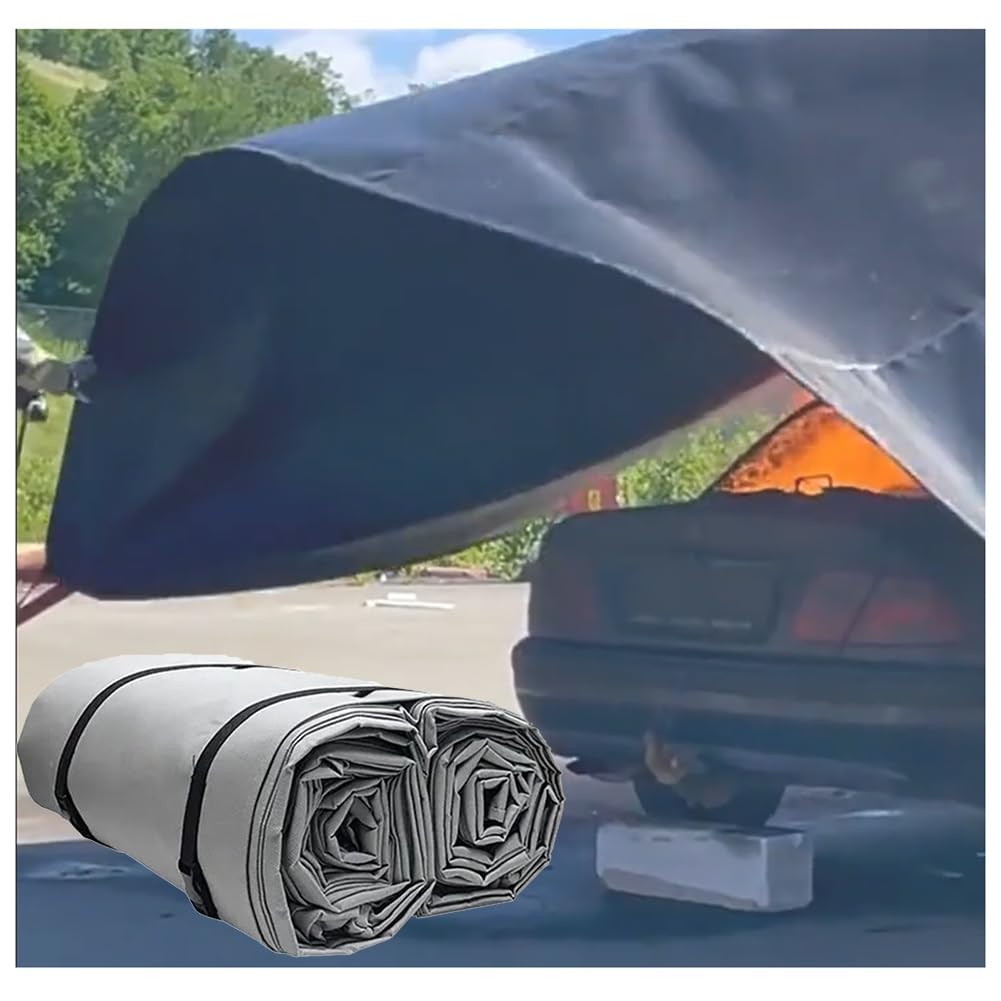 Manta ignífuga de Gran tamaño para Soldadura, Lona ignífuga de 0,5 mm de Espesor, Apta para Parrillas, Estufas, chimeneas, etc., Dimensiones 13,2 x 19,7 pies (4 x 6 Metros) - Tejido ignífugo