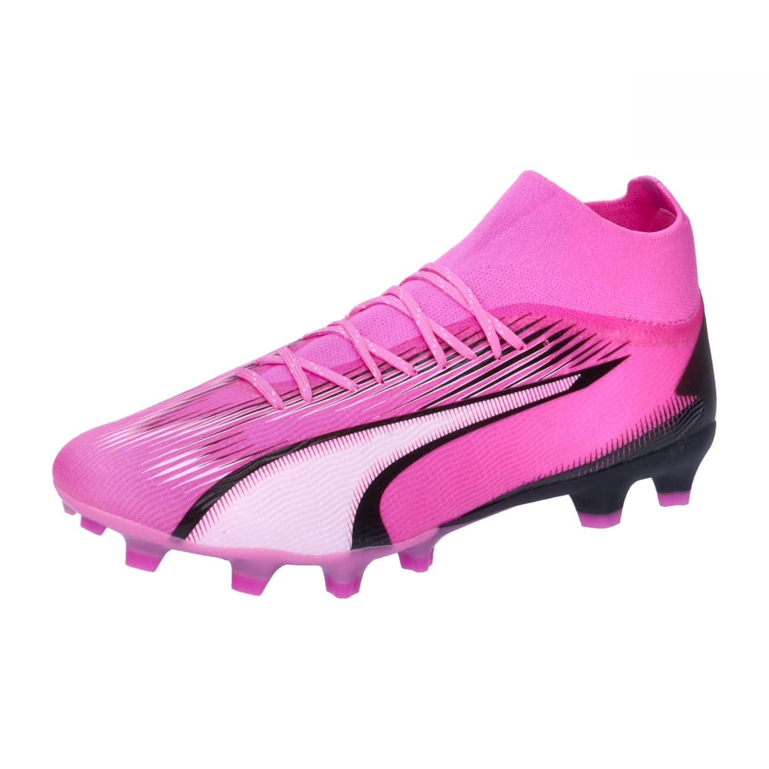 Puma Men Ultra Pro Fg/Ag Soccer Shoes, Poison Pink-Puma White-Puma Black, 45 EU