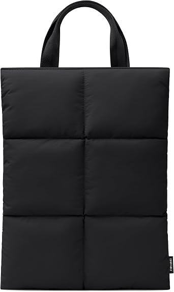 Comfyable Puffy Laptop Sleeve 13 14 Inch, Quilted Puffer Laptop Carrying Case with Handle, Pillow Case Compatible for MacBook Air/Pro M5 M4 M3 M2 Pro/Max 2026, 13" MacBook Neo A18, Black