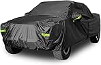 Pickup Truck Cover Waterproof All Weather, Outdoor Indoor Truck Protection Cover for Ford f150 / Chevy Silverado/Dodge Ram 1500, Truck Tarp Cover Black(Length 230 to 242 inch)