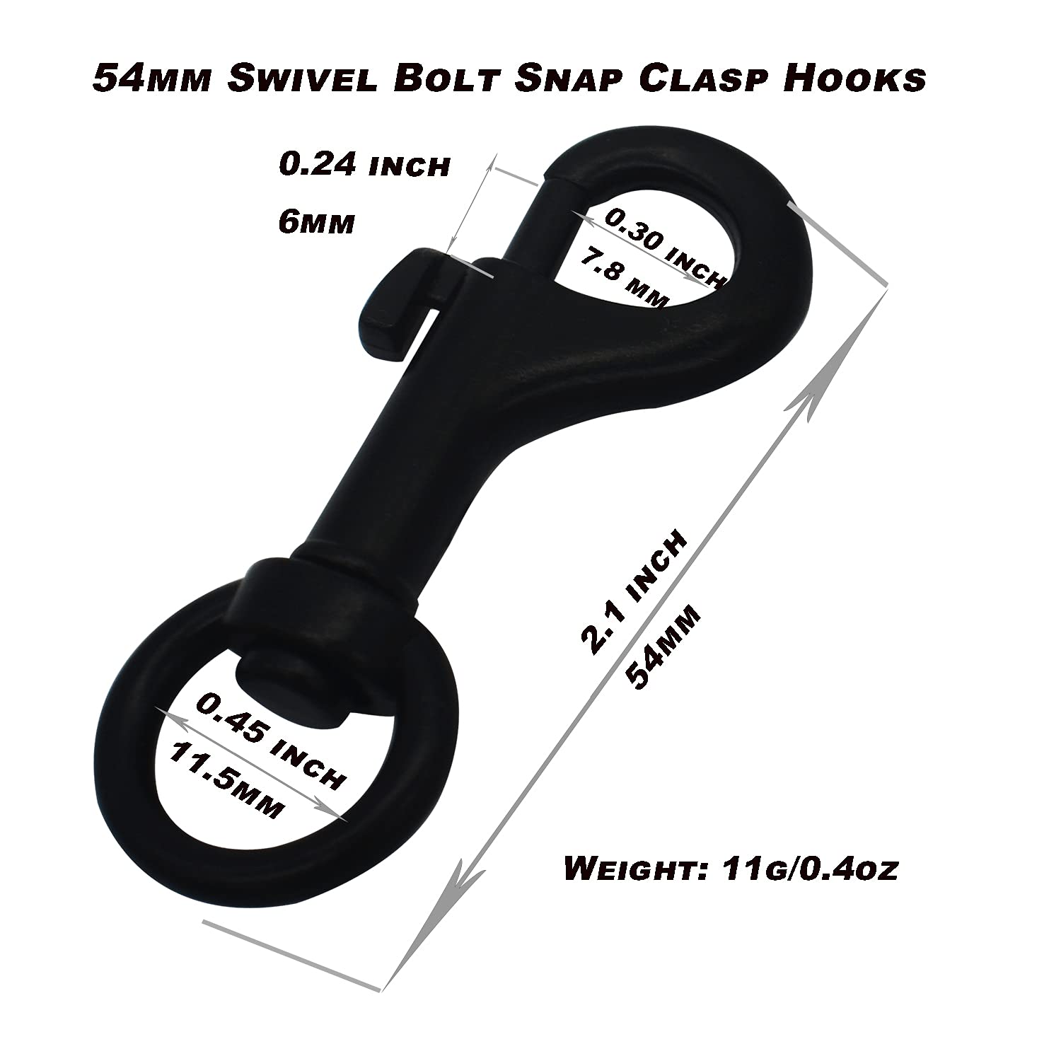 Buy Metal Swivel Snap Hooks: 2" Bag Strap Webbing Clasp (2-4 Pcs) Online In India - Foto 6