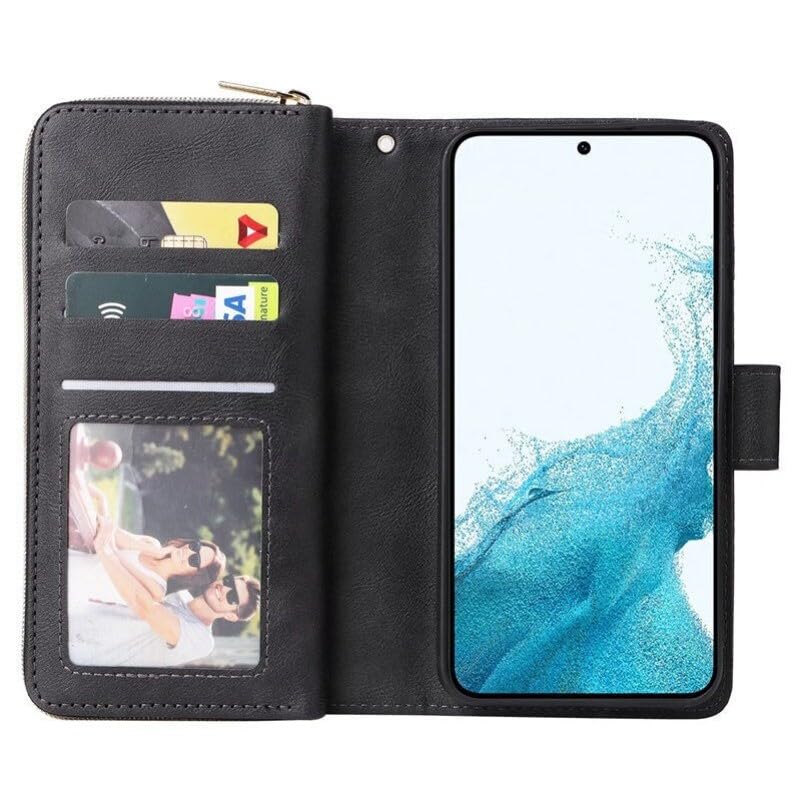 Étui compatible avec Samsung Galaxy S8 Plus portefeuille en cuir rose - 6