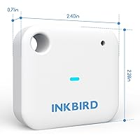 Vista 2 de Inkbird - Sensor inteligente de temperatura y humedad Wi-Fi, termómetro higrómetro blanco para interiores con alarmas, gráficos históricos