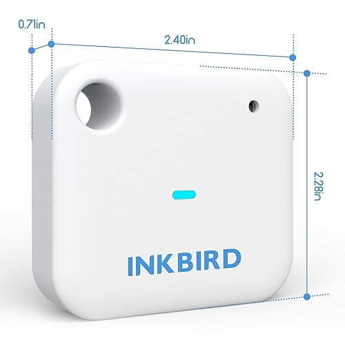 Miniatura 2 de Inkbird - Sensor inteligente de temperatura y humedad blanco, termómetro higrómetro Wi-Fi para interiores con alarmas, gráficos históricos,