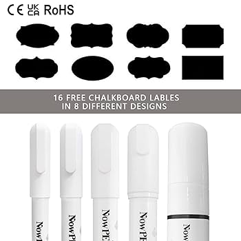 Pennarelli Gesso Liquido UlifeME - 4 Punte (3mm,6mm,10mm,15mm) Per Lavagna E Vetro, Con Etichette - Foto 9