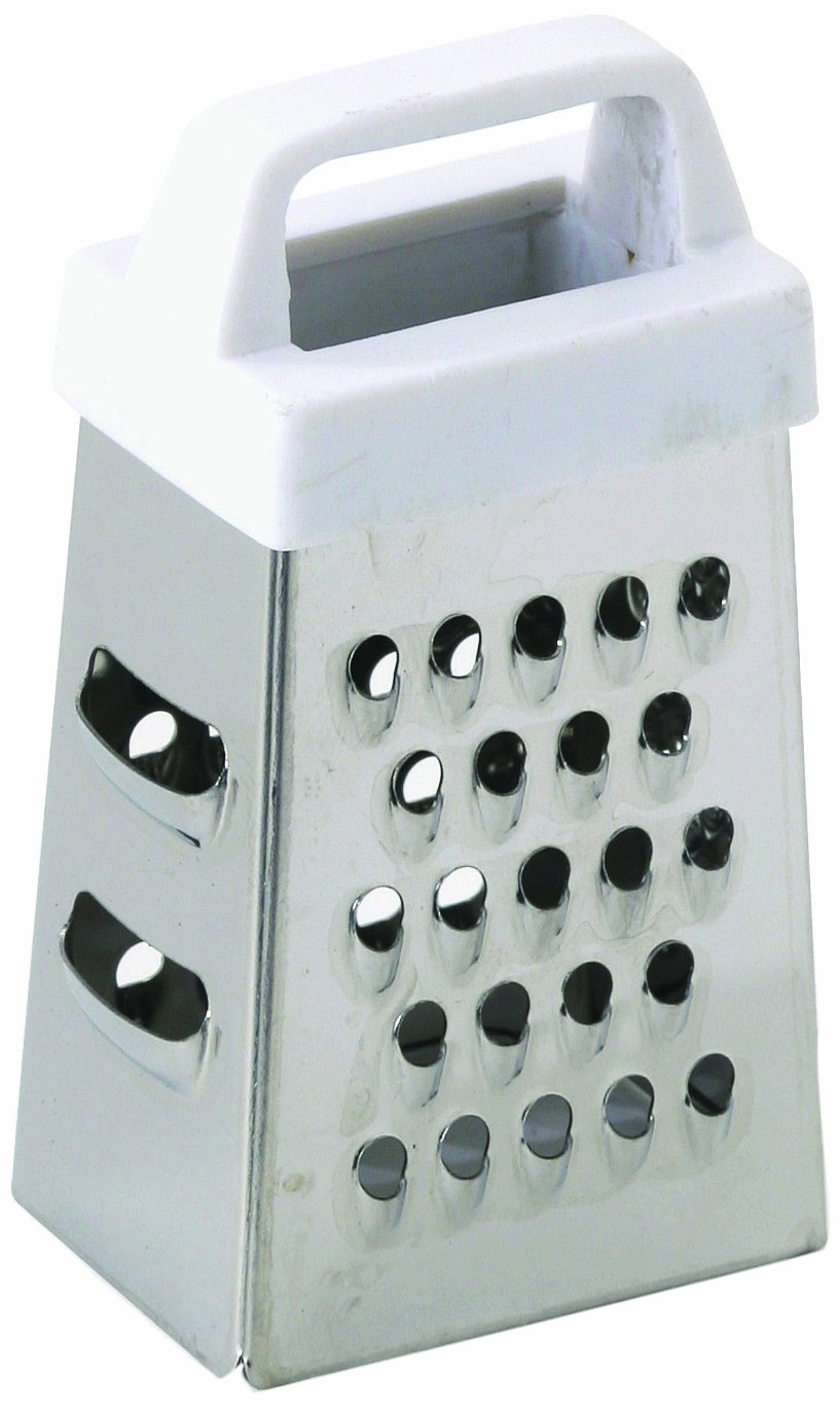 Cuisinox Stainless Steel Box Grater with Handle and 4 Sides for Cheese and Vegetables, Mini 2.3