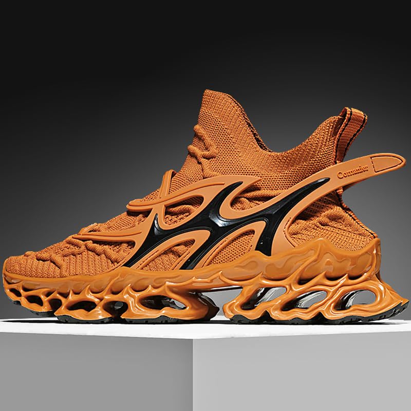 Image of Men's Sneakers for Men Shoes Blade Tennis Mens Trail Running Athletic Fashion Shoe Man Black White Brown Blue Orange Size Basketball Runner