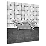  Nr. H5629M_PC1Q_40 x 50 cm Impression sur toile Motif Marylin Monroe dans la baignoire 40 x 50 cm