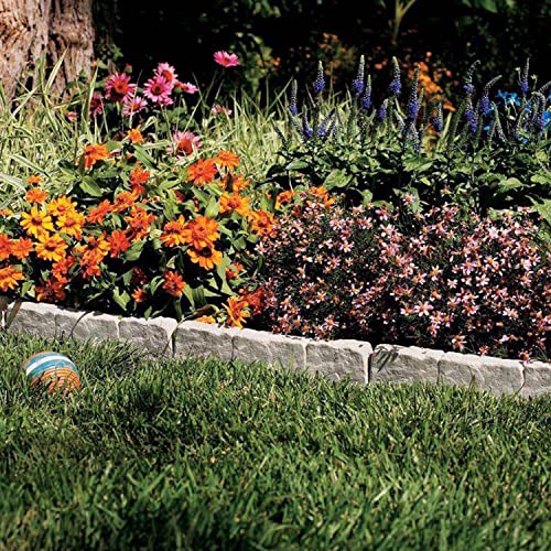 Suncast Cplbse10Tg 10 Piece Landscape Design Border Decorative Natural Rock Stone Edging For Lawn And Landscape Edging, Light Taupe (4 Pack) #TOP2