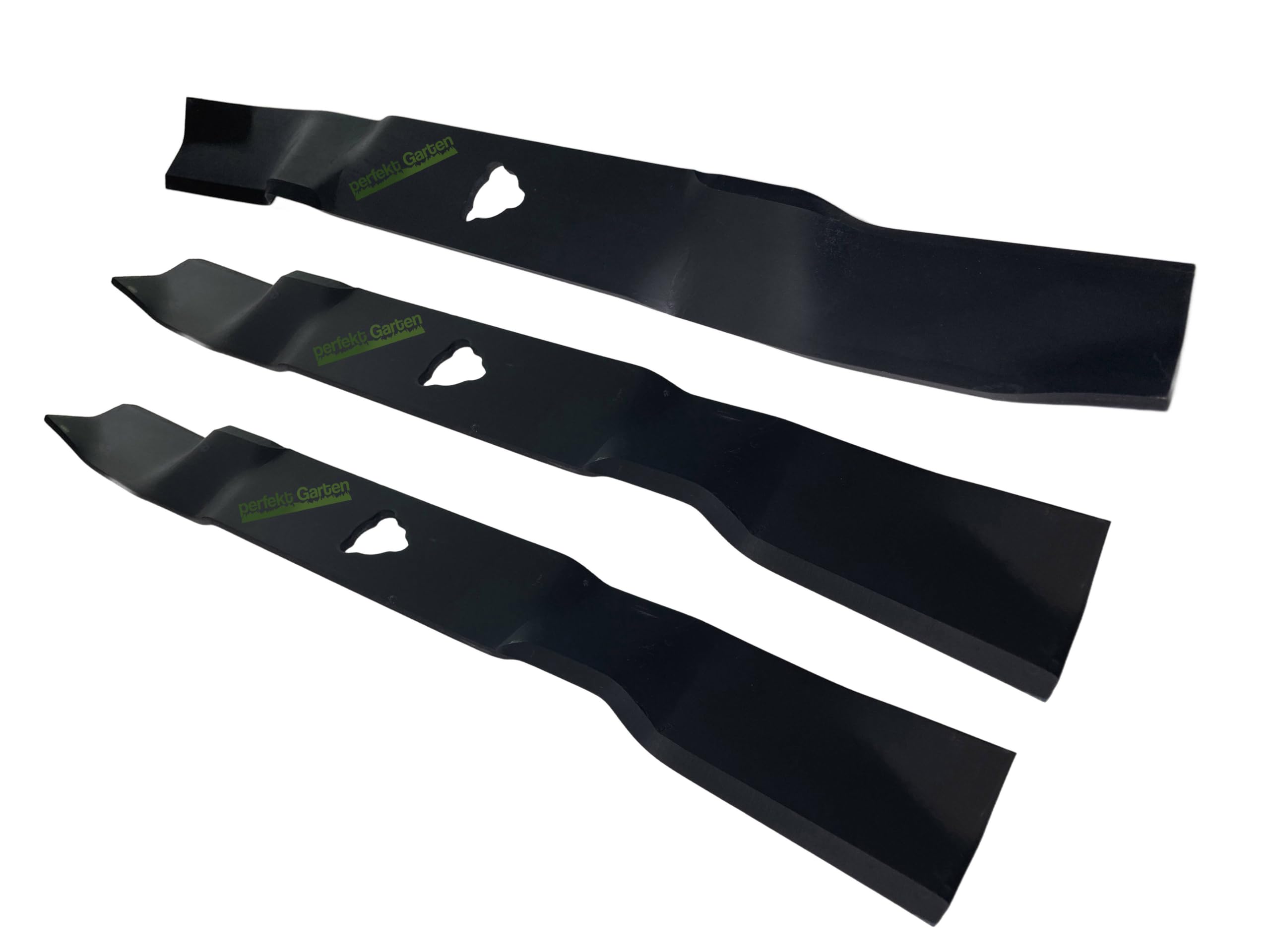 perfektGarten Cuchilla para cortacésped de 3 x 54 cm compatible con Stiga con cubierta de 3 cuchillas 1134696602 1134913201 1134696601