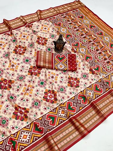 Image of SATIKA VASTRAM Tussar Silk Saree Solid Design Pure Soft Thread Weaving Contrast Border And Rich Pallu With Blouse Piece