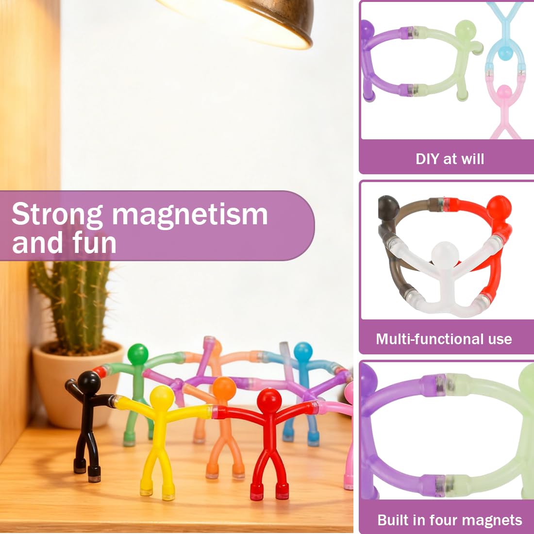 Magneti da frigo quadrati, Boho chic, set di magneti pastello tenui - Italia