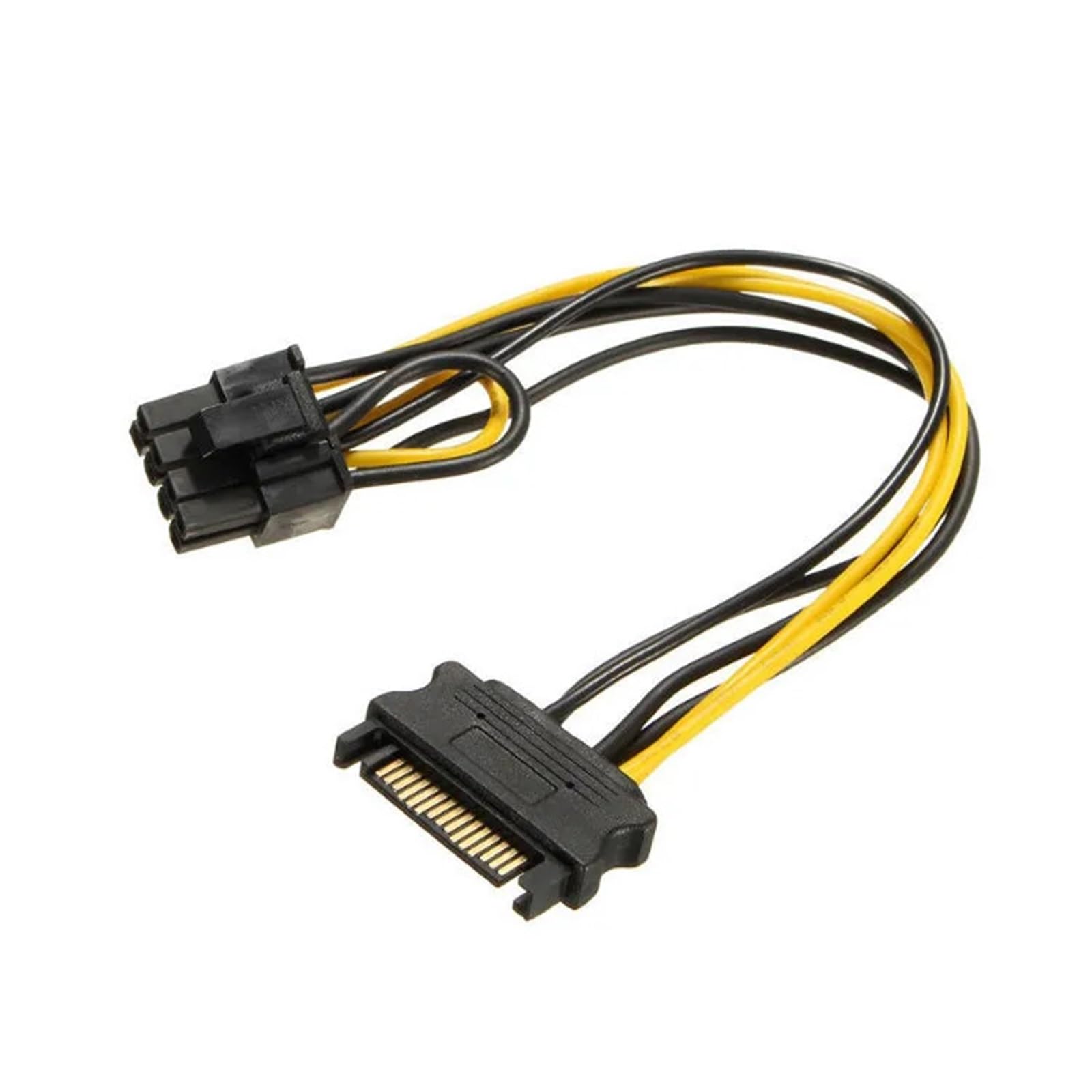Cavi dati adattatore di alimentazione scheda video PCI-E maschio da 15 pin SATA maschio a 8 pin (6 + 2) Cavo adattatore di alimentazione SATA a PCI