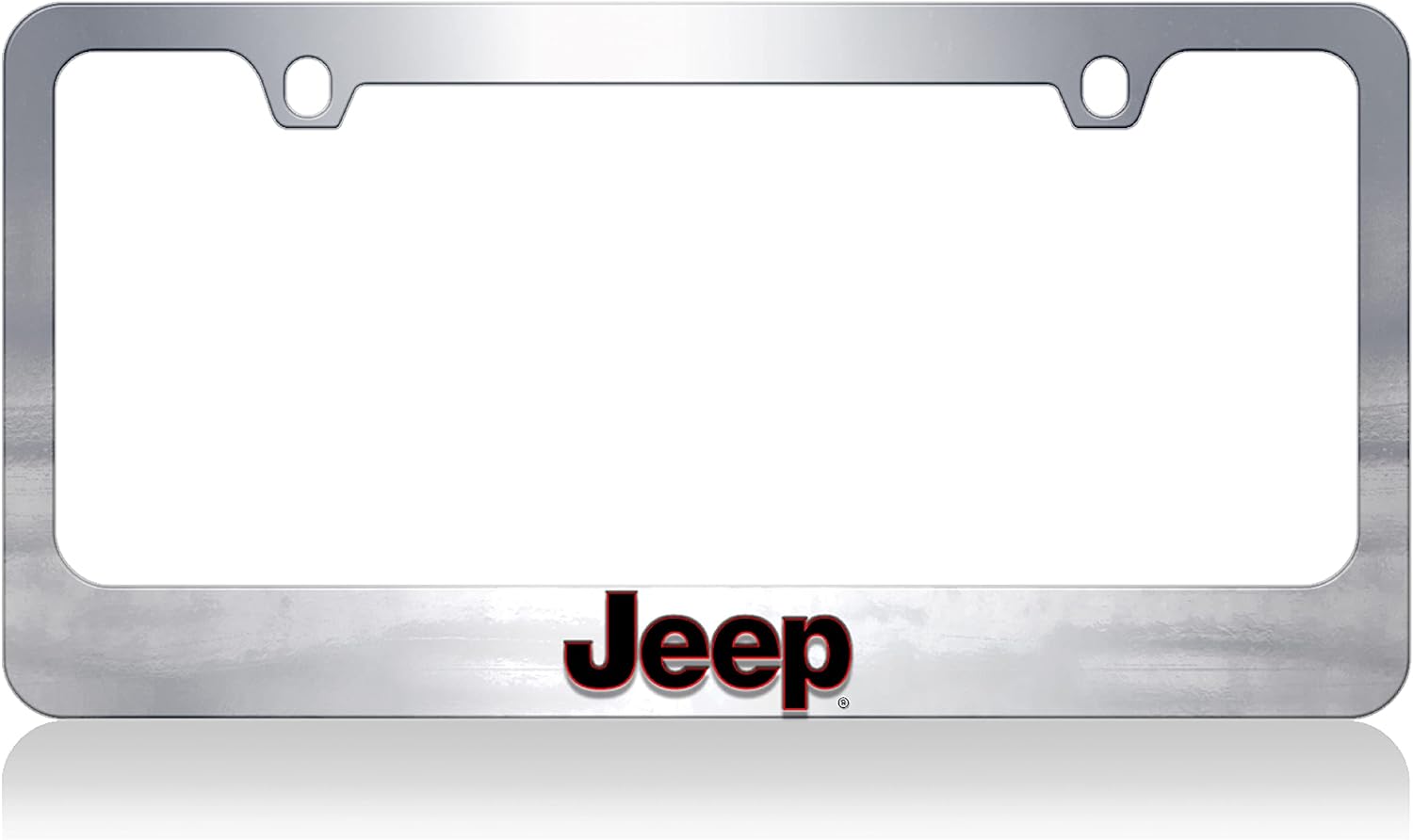 Eurosport Daytona- Compatible with -, Jeep Word - Chrome License Plate Frame