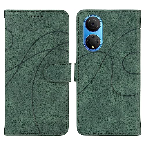 Coque Honor X7 à rabat avec étui de téléphone porte-carte vert