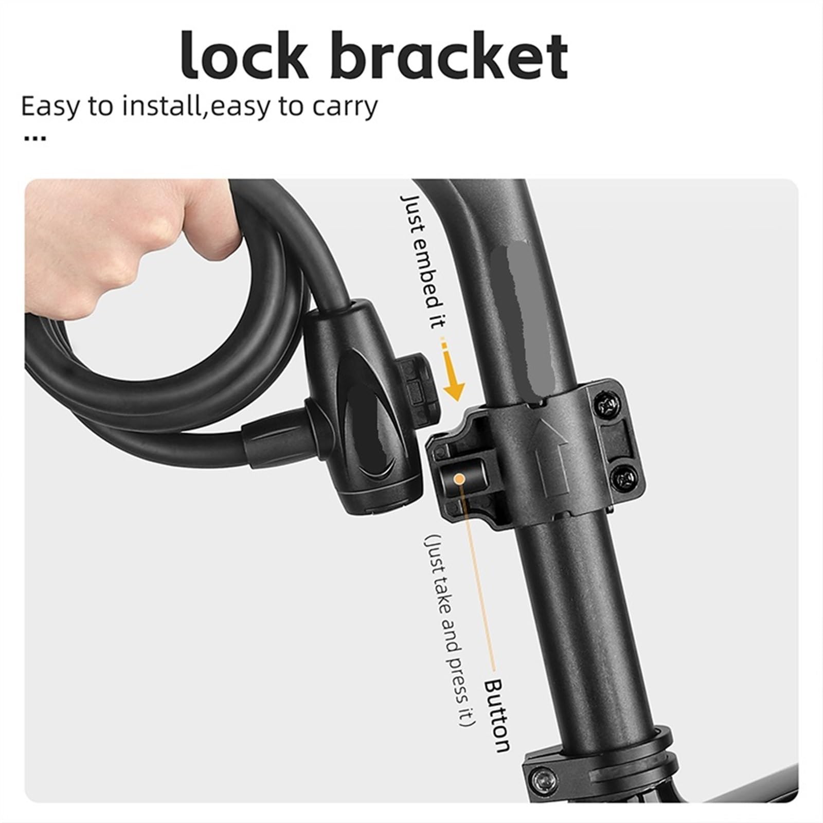Lucchetto antifurto for Bicicletta con Cavo in Acciaio, 2 Pezzi, con Chiavi, Sicurezza 1,2 m/1,5 m per Moto, Carriera(Length-150cm)