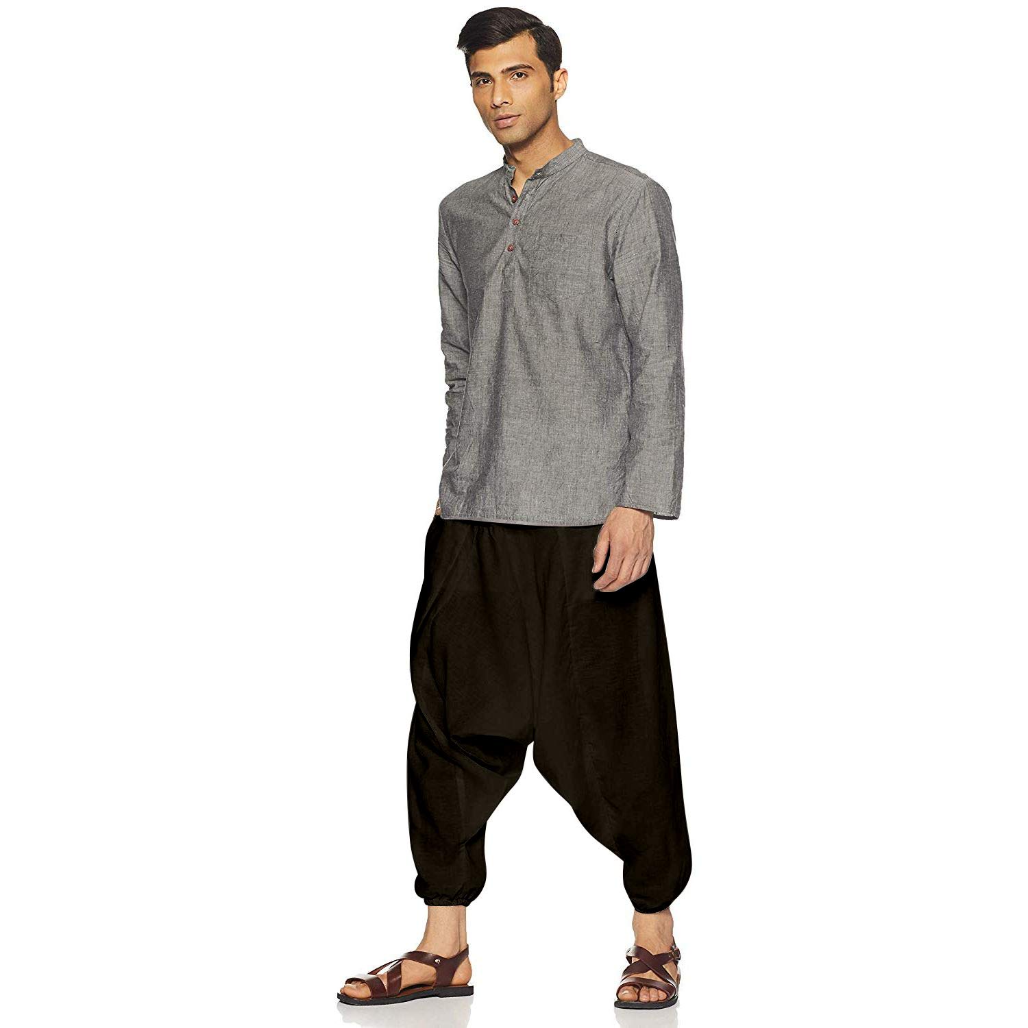 TINSIE Men's & Women's Loose Fit Harem Pant Yoga Pant (TS Black Free Size) 2