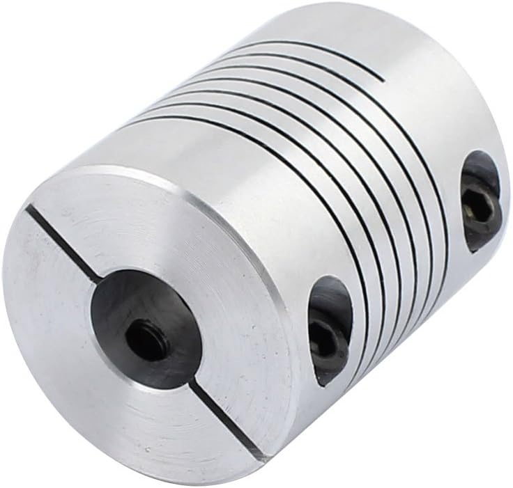 uxcell 8mm to 12mm Shaft Coupling 40mm Length 32mm Diameter Stepper Motor Coupler Aluminum Alloy Joint Connector for 3D Printer CNC Machine DIY Encoder