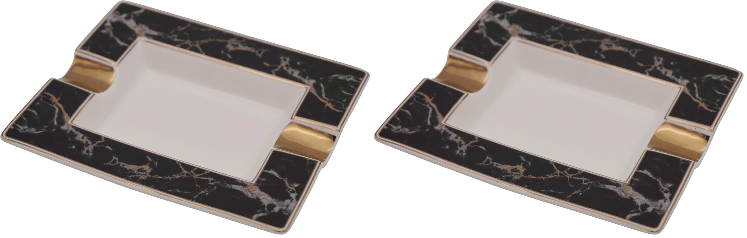 Cendrier pour cigares en cadeau : coffret de 2 pièces GERMANUS porcelaine